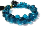 10 Pcs Hydro London Blue Quartz Briolette Onion Shape Faceted Beads 12MM