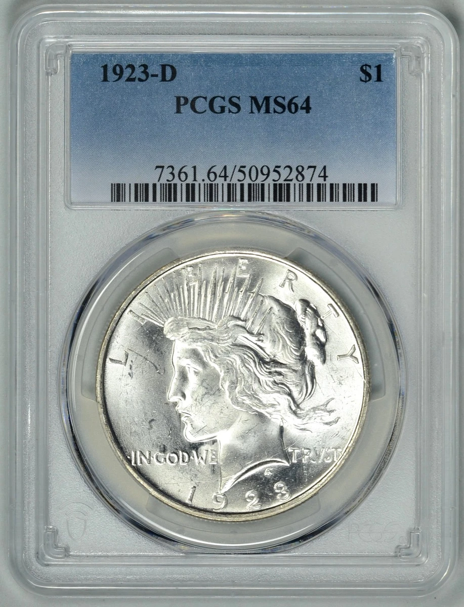 MS 64 Graded 1923 Year Peace Dollars (1921-1935) for sale | eBay