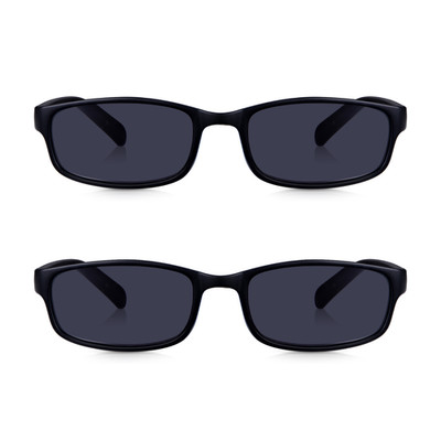 2er Pack Leseoptik matt schwarz rechteckig Sonnen Lesebrille +1 bis +3,5 Lesebrille