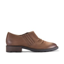 Clarks Womens Adalynn Ezra Brown Leather Casual Shoes