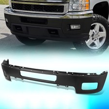 For 2011-2014 Silverado 2500 3500 Hd W Fog Lamp Front Bumper Face Bar Black
