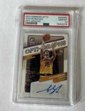 2021 Panini Donruss Optic Auto Opti-Graphs Austin Reaves /99 Gem Mint 10 POP 4