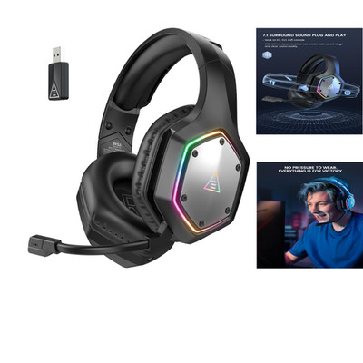EKSA Wireless Gaming Headset 2 4G RGB 7 1 Sound ENC 36 Std Akku