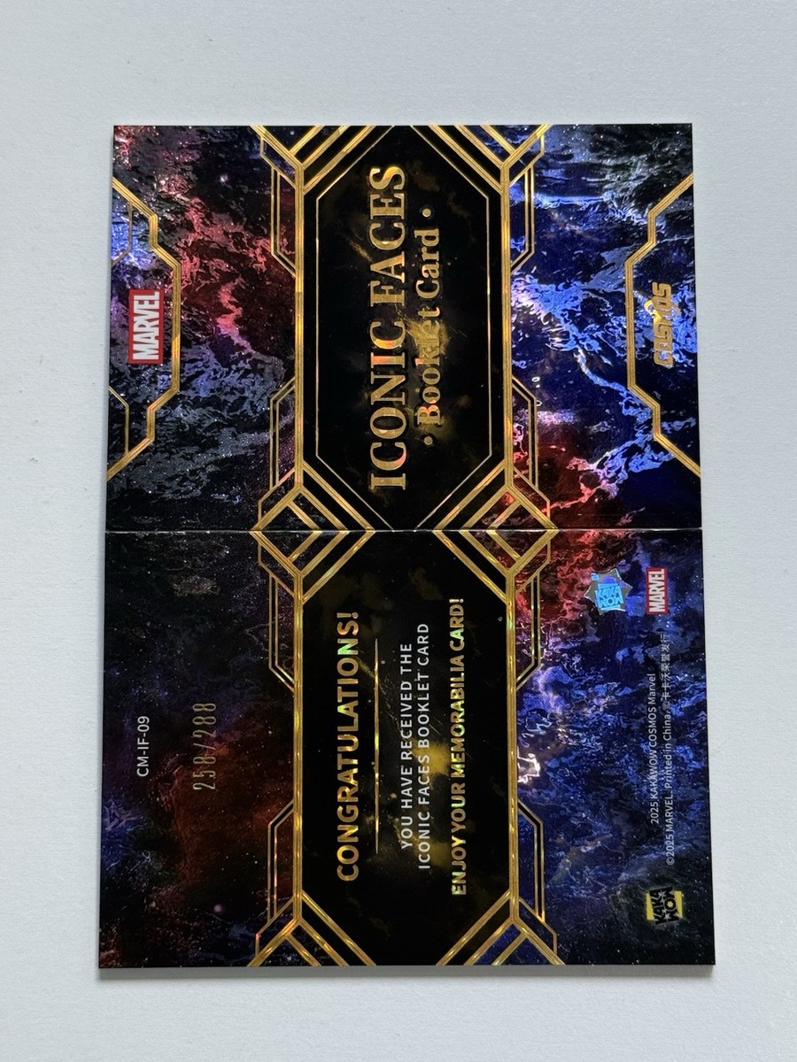 2025 Kakawow Cosmos Marvel #CM-IF-09 Iconic Faces Booklet Iron