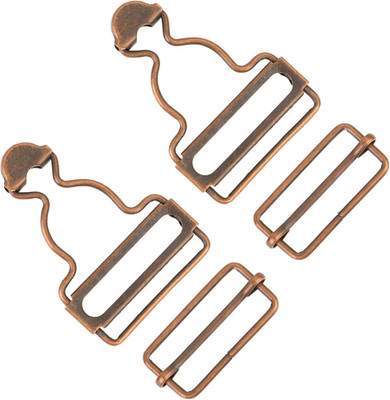 2 Pairs Overall Buckles  Metal Suspender Clips with Rectangle Buckle Overall Bra