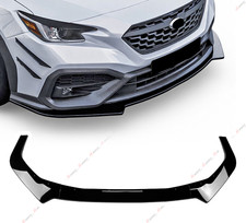 Front Bumper Spoiler Splitter Lip For 22-26 Subaru Wrx Sti St-style Glossy Black