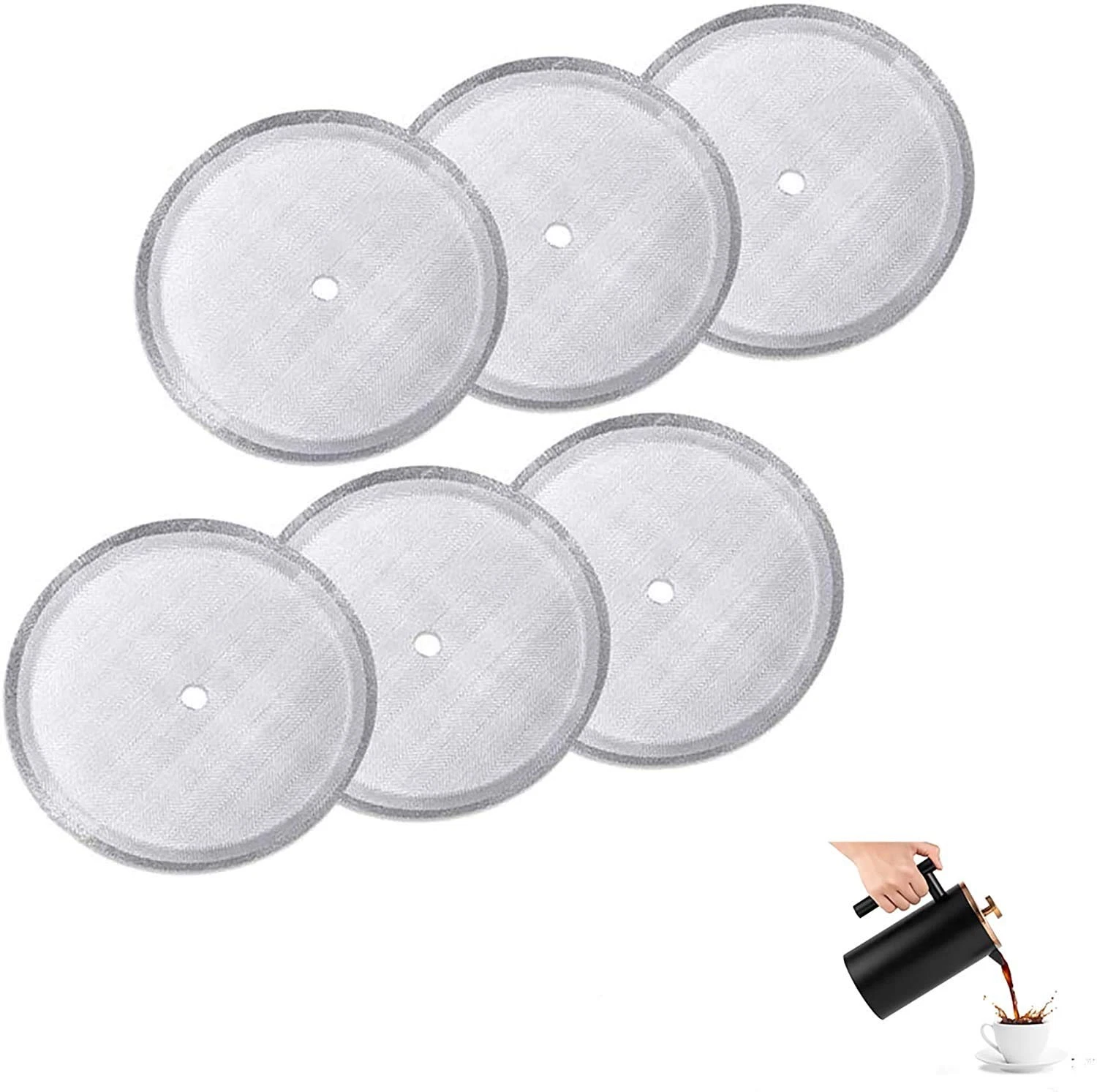 Replacement Filter Strainer for Coffee Press, French Press Strainer, Stainless Steel MeshReplacement