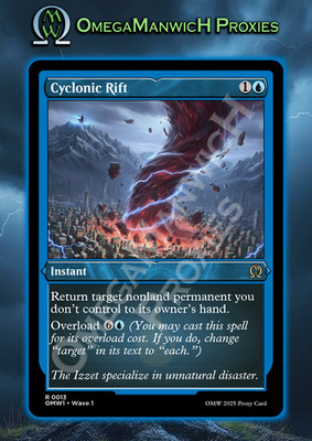 CYCLONIC RIFT Aternate Frame Foil - Custom/Playtest MTG Card - High Quality