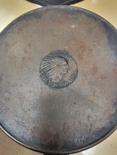Wapak Hollow ware Indian Head Logo #8 Cast Iron Skillet
