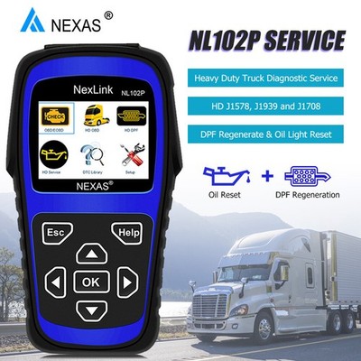 Car& Truck Diagnostic Tool Heavy Duty Engine/Oil Light Service DPF Reset Scanner