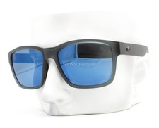 Costa Del Mar Paunch Sunglasses Matte Gray Blue Polarized Plastic Lens w/case