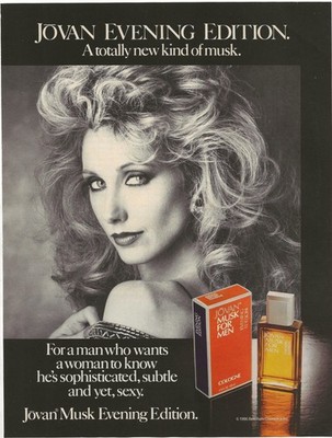 Vintage Print Ad Jovan Musk For Men - Morgan Fairchild - Jun 1986