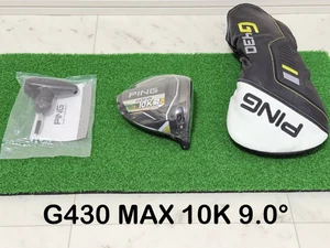 PING G430 MAX 10K 9° Degree Driver Head avec clé de couverture droite RH NEW A714