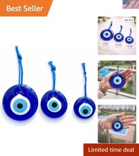 Turkish Blue Evil Eye Wall Hanging Ornament Set of 3 - Turkish Nazar Beads - ...