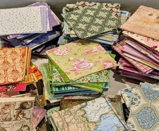 50 Pc. Mixed Lot Scrapbook Paper  Cardstock Card Making Junk Journal  Collage