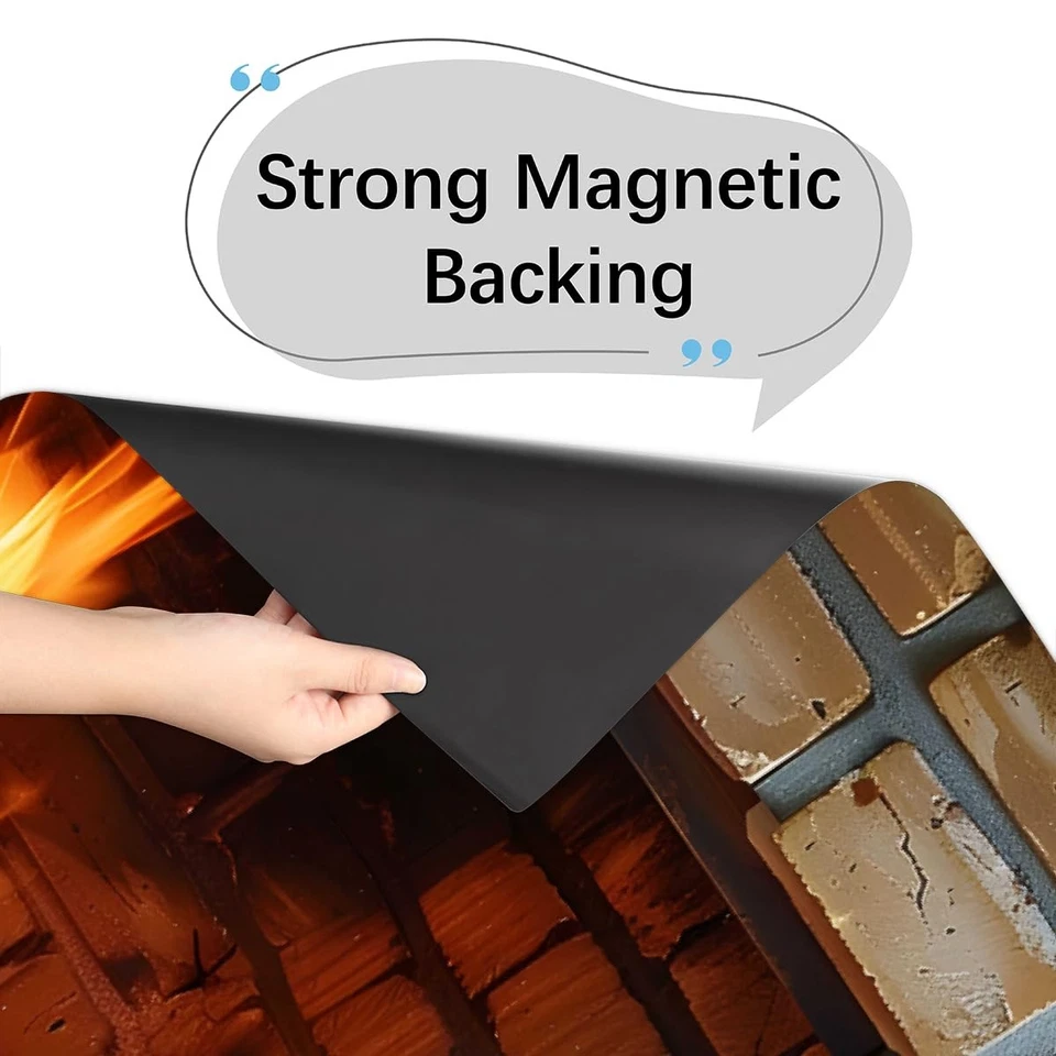 Christmas Xmas Dishwasher Magnet Cover Christmas Fire Fireplace Dishwasher De... - Image 4 of 4