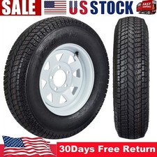 2pack Trailer Tires On Rim St17580d13 175 80 13 Load Range C 5-lug White Wheels
