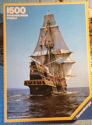 Ravensburger Puzzle 1500 Teile Golden Hind Segelschiff No 163311/ 1989