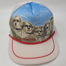 Vintage Mount Rushmore Trucker Hat Snapback Mesh National Memorial South Dakota
