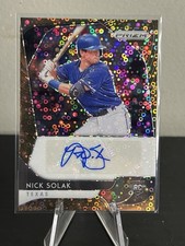 2020 Panini Prizm Rookie Quick Pitch Bronze Donut Circle /25 Nick Solak Auto RC