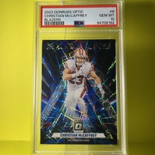 2023 Donruss Optic Christian McCaffrey Blazers PSA 10 GEM MINT SSP 49ers
