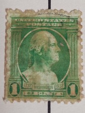 Timbre Usa Wahington 1 Cent 1932