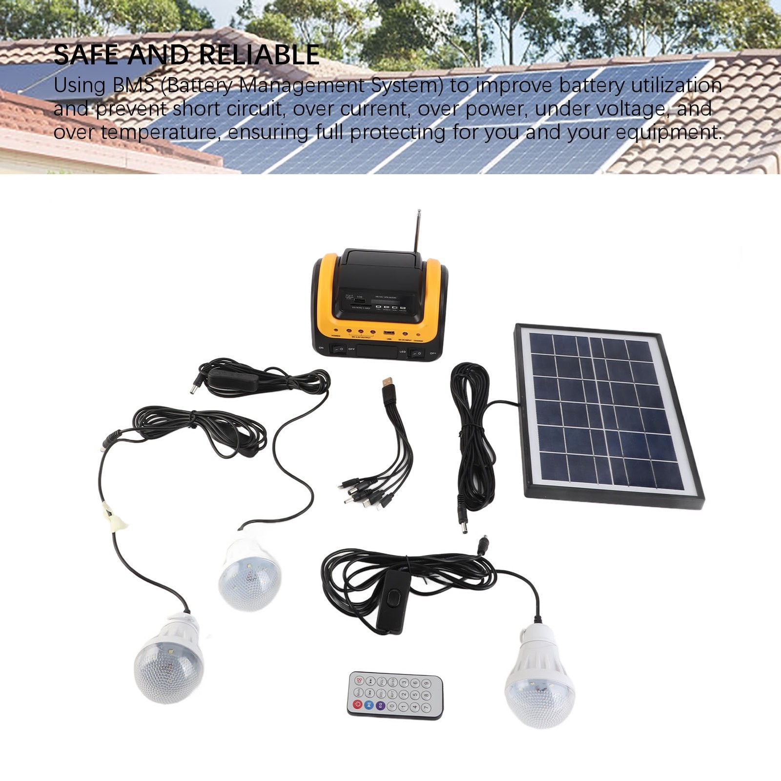 5000mAh Solar Power Generator Portable Power Station For Camping Premium