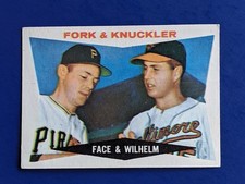 1960 Topps - Fork & Knuckler #115 - Hoyt Wilhelm HOF Roy Face VGEX/EX