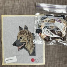 Handpainted Needlepoint Canvas German Shepherd Thread Read Description