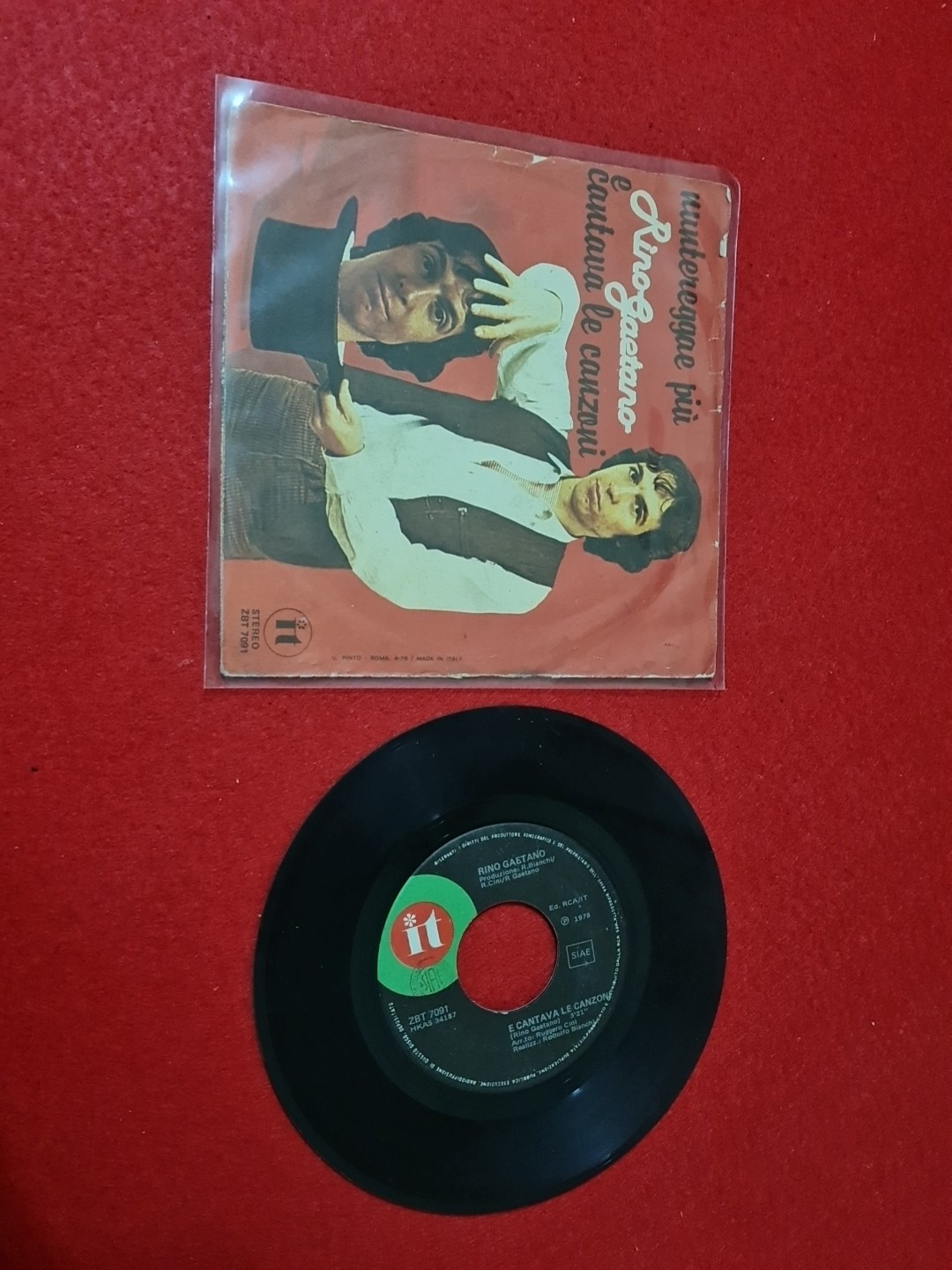 Rino Gaetano - Nuntereggae Più - Disco Vinile 45 Giri foto 3