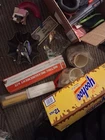 Vintage WW2 Military Junk Drawer Lot ~ misc stuff ration token