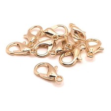 7x12 mm Light Rose Gold Lobster Claw Clasps - US Seller