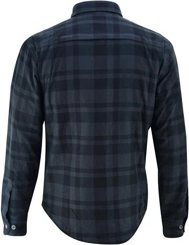 Camicia Moto Uomo - Giacca Motociclista in Flanella con Protezione e Protezioni Aramide Grigio foto 5