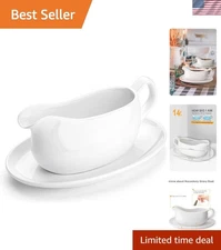 Luxury 14 Oz Gravy Boat - White Porcelain Design for Stylish Entertaining