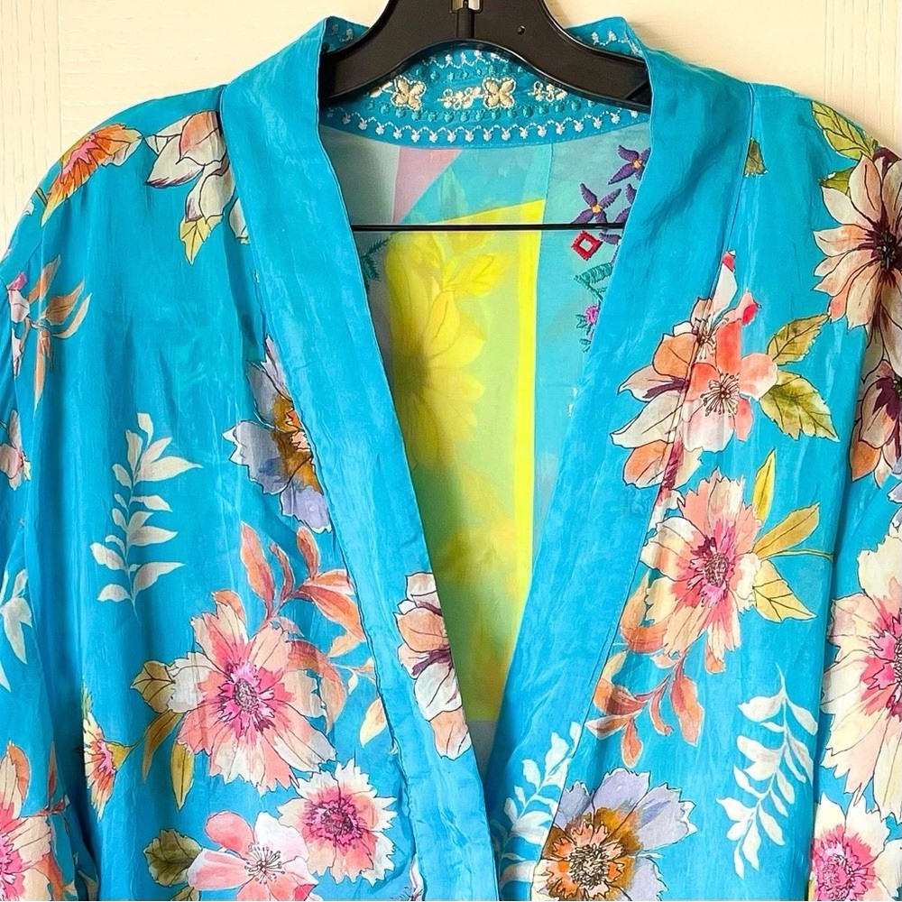 Johnny Was Samba Patchwork Reversible Kimono Flor… - image 12