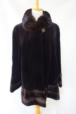 GRES PARIS SAGA Sheared Mink Coat Size F Excellent Condition