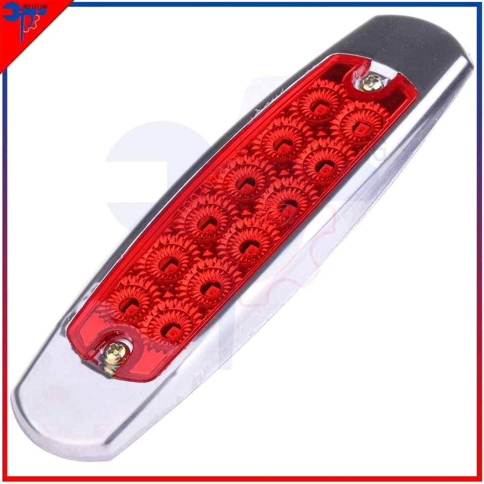 Luz de separación lateral 16x 12V 12LED rojo ámbar para Chevrolet Ford Honda Foto 3 de 4
