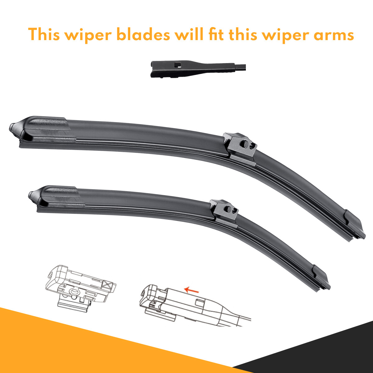 Wiper Blades for Peugeot 3008 P84 2017 2018 2022 Pair of 28" + 16