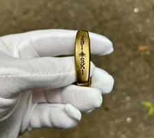 Brass Engraved 2B1ASK1 Mason Belt Loop | 1.5" Width | Freemason Symbol Accessory
