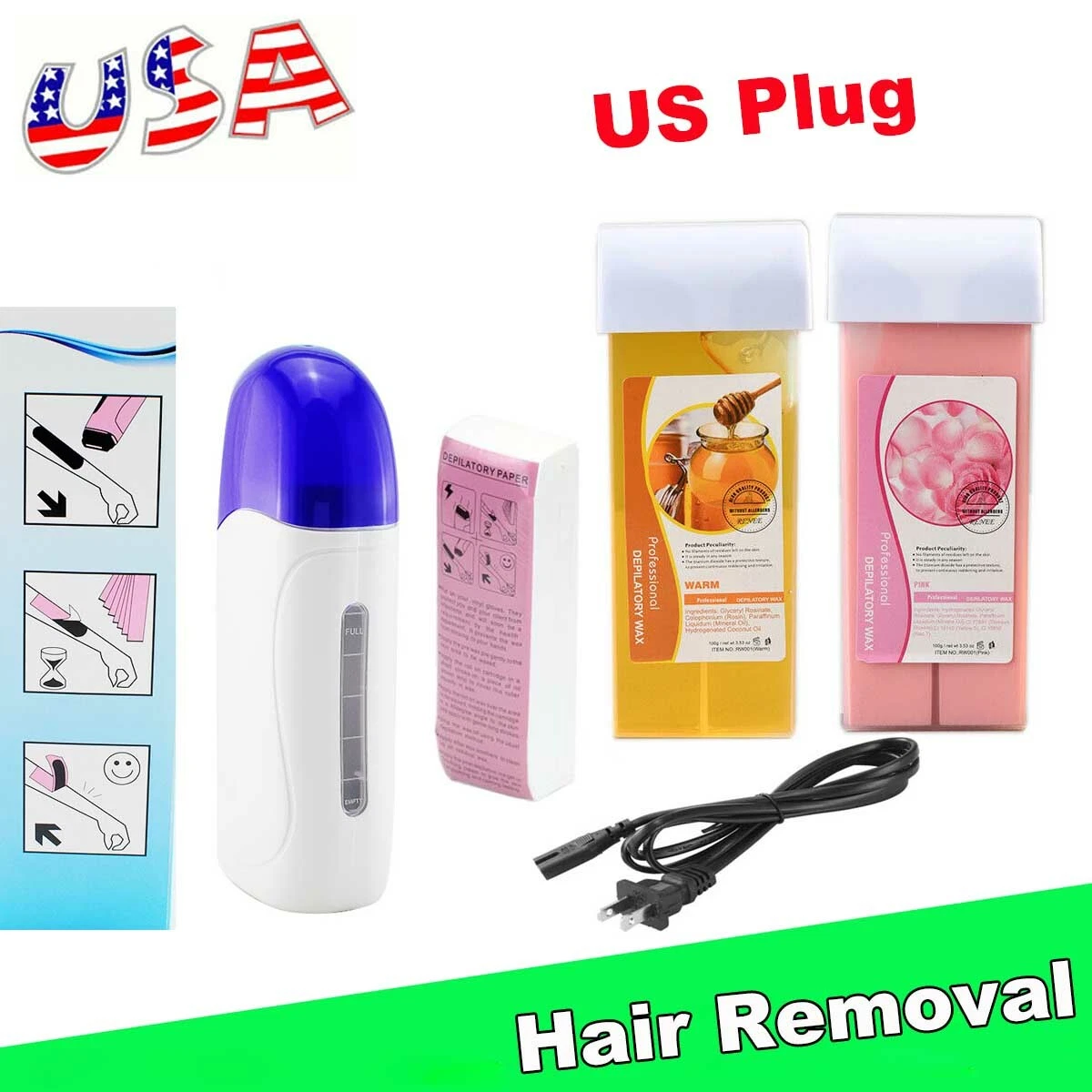 Depilatory top wax heater
