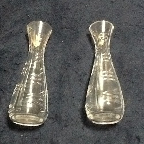 Crystal Vase ● Lot of Two Matching ● Hand Cut ● Original Labels ● Germany - Picture 6 of 9