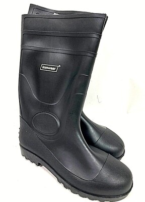 Ironwear 9257-B Black Plain Toe Treaded Sole Work Boot Choose Size 13 or 14 New
