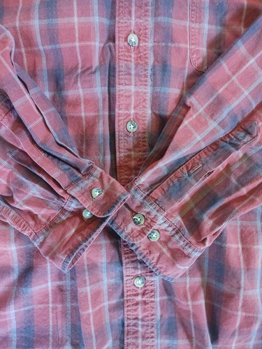 Carhartt Men's Size Large Shirt Red Plaid Button Down Long Sleeve - Picture 2 of 6