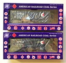 RMT O GAUGE CANADIAN PACIFIC 2-BAY COAL HOPPER 2 CAR SET NEW IN BOX ITEM #96255