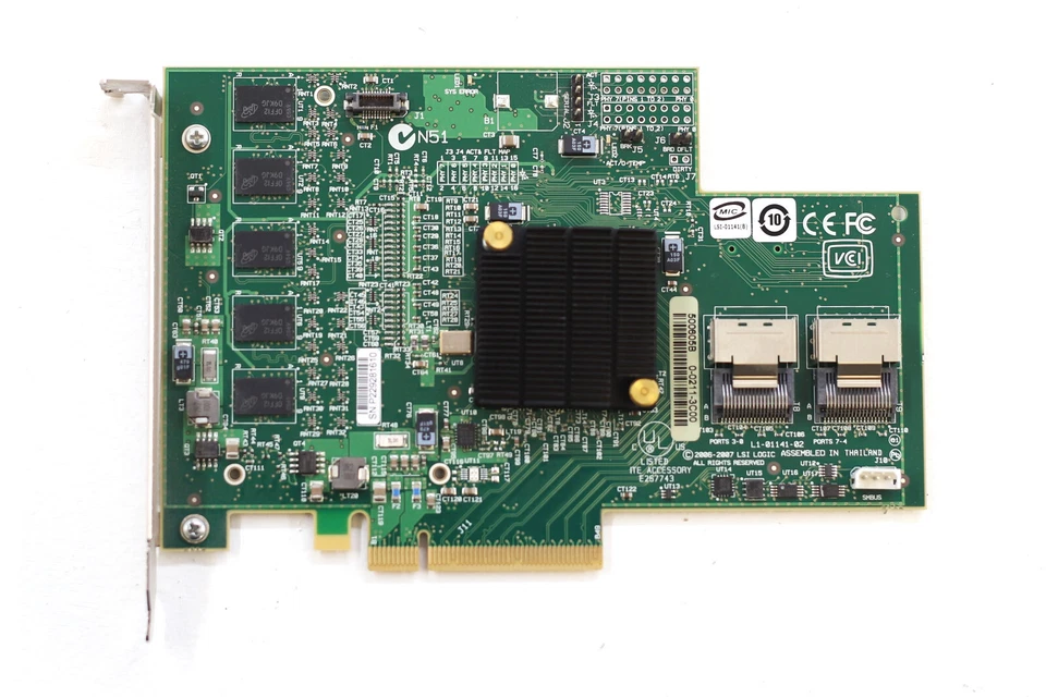 IBM MR 8708E PCI-e x8 SAS/SATA RAID Controller Card FRU P/N: 43W4297 Tested - Image 2 of 4