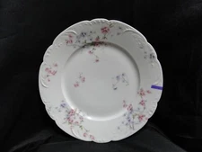 Haviland (Limoges) Schleiger 309, Pink & Blue Flowers: Dinner Plate, 10", As Is