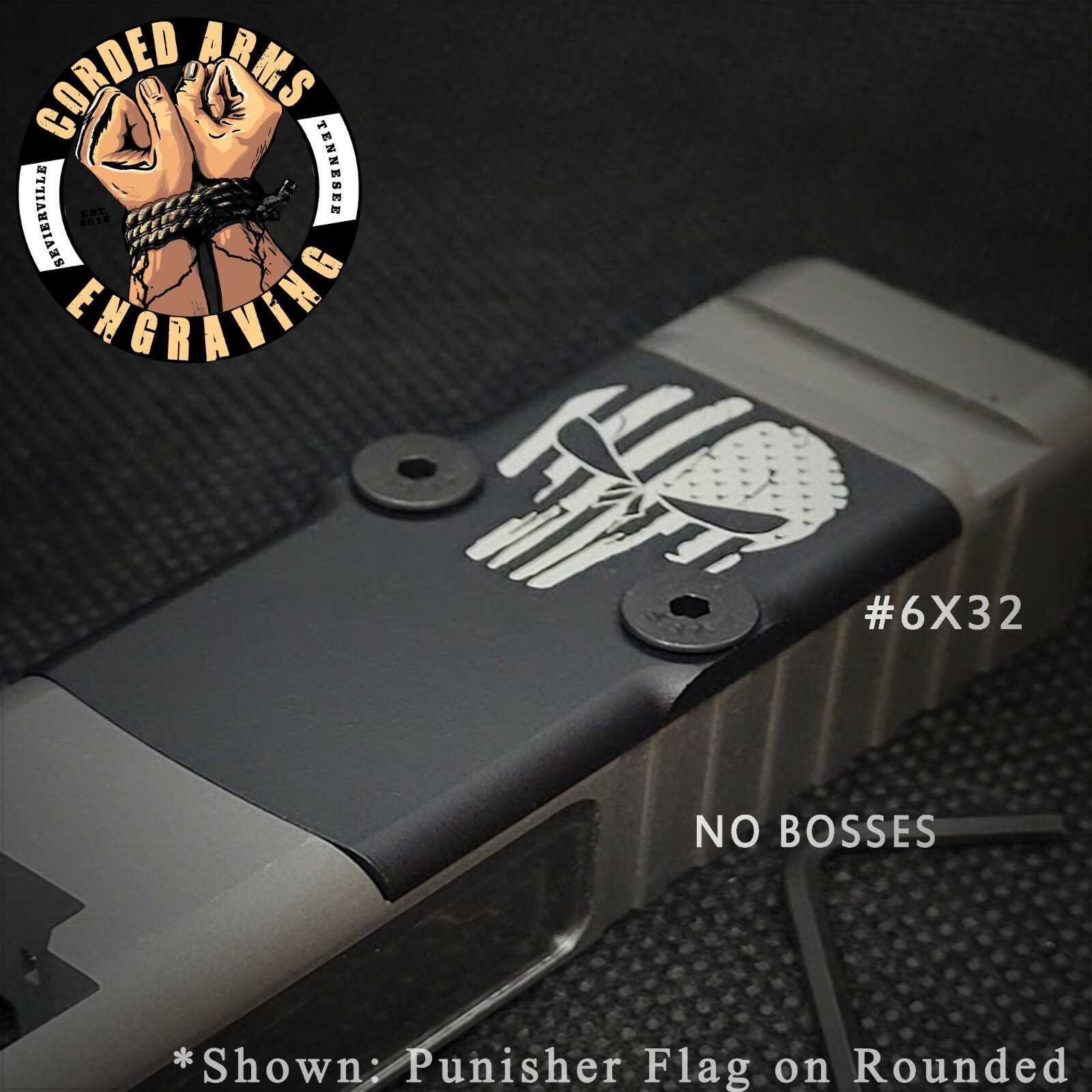 POW/MIA Flag - Laser Engraved RMR Cover Plate for Glock 19 17 23