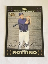TOPPS 2007 MLB VINNY ROTTINO #261 CATCHER MILWAUKEE BREWERS ROOKIE CARD. rookie card picture