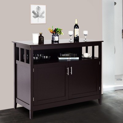 Wood Sideboard Console Storage Cabinet Buffet Kitchen Cupboard Counter Island Ebay