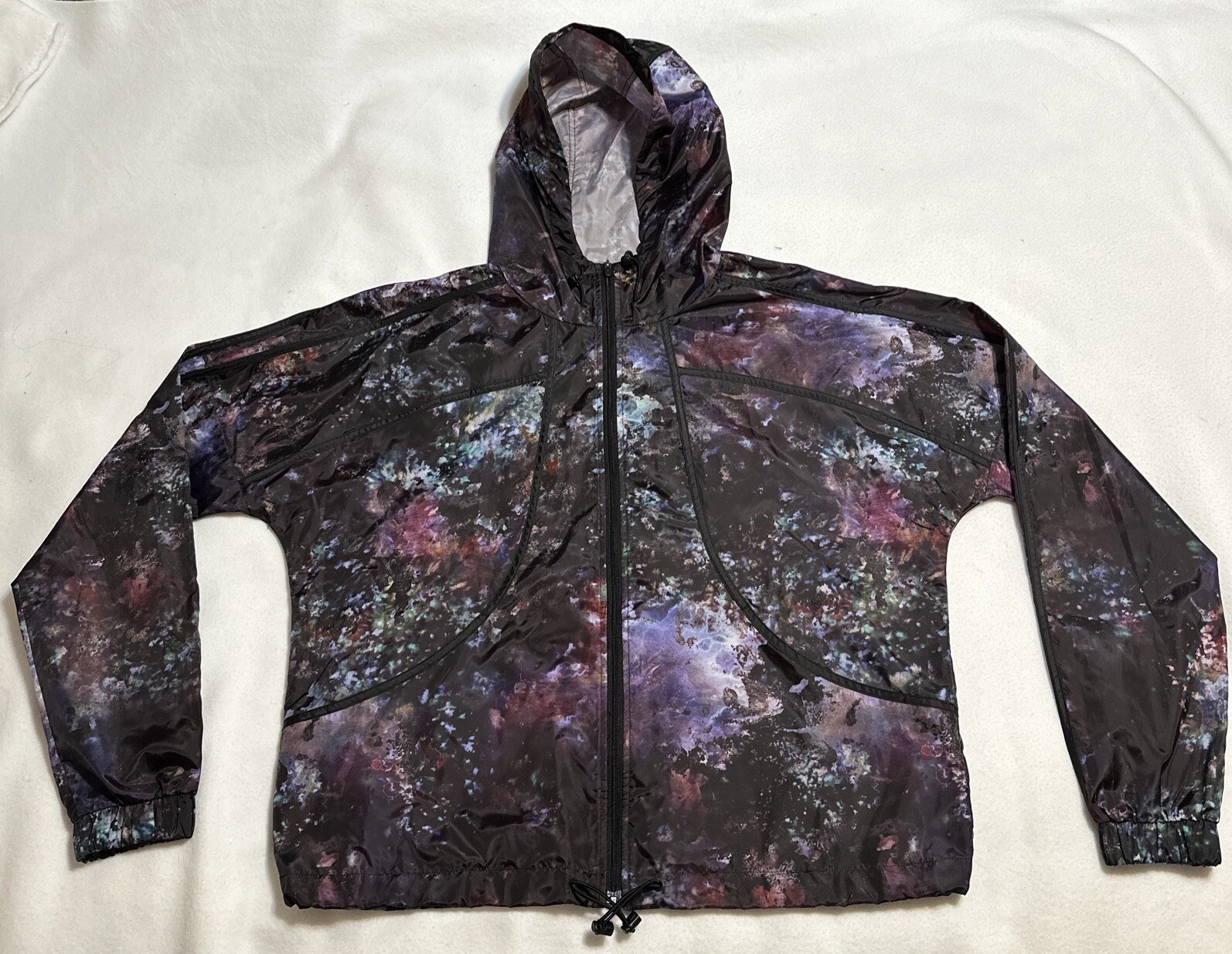 Giacca a vento Fila Sport arcobaleno floreale full zip donna media